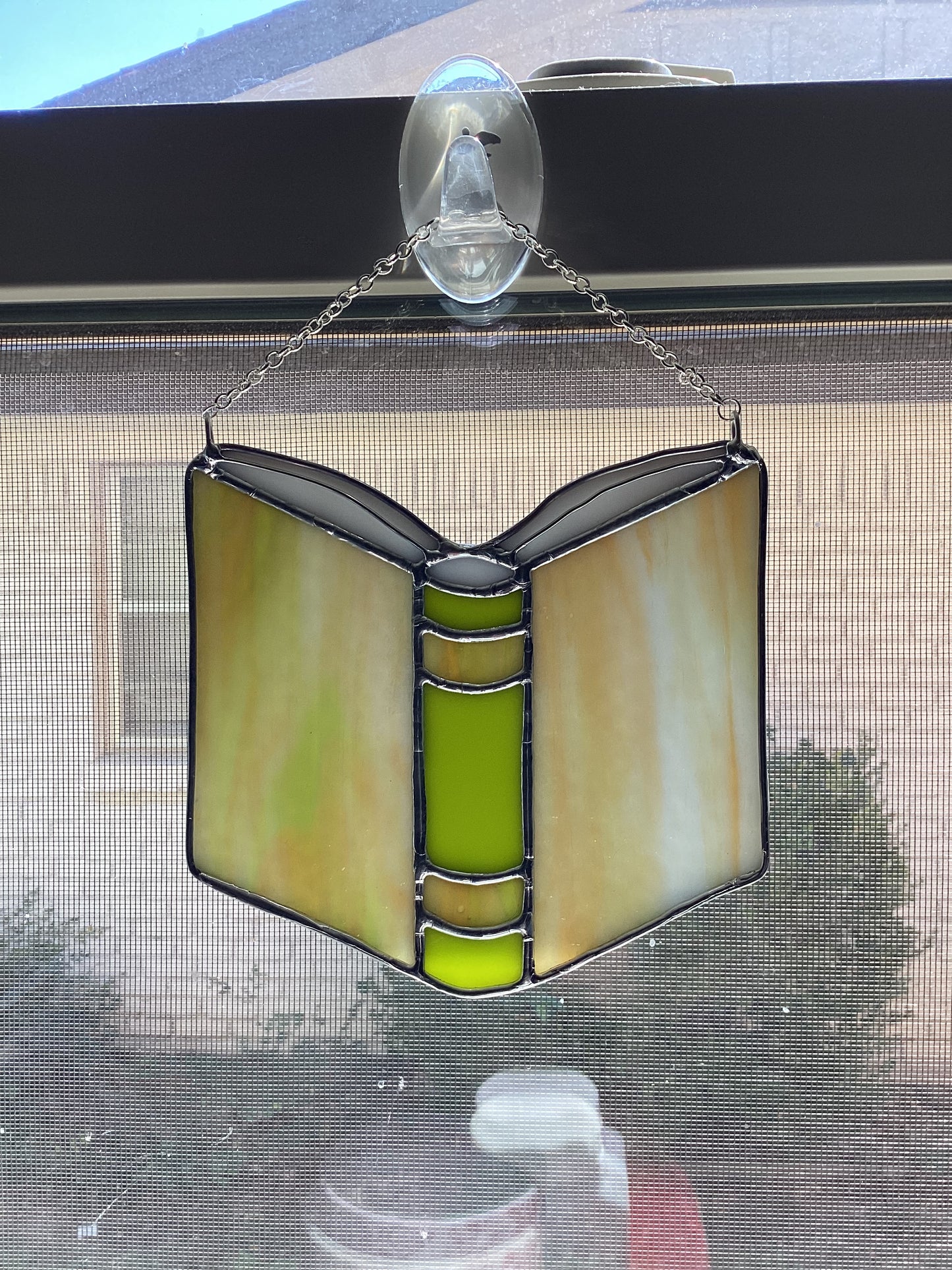 Green and tan book