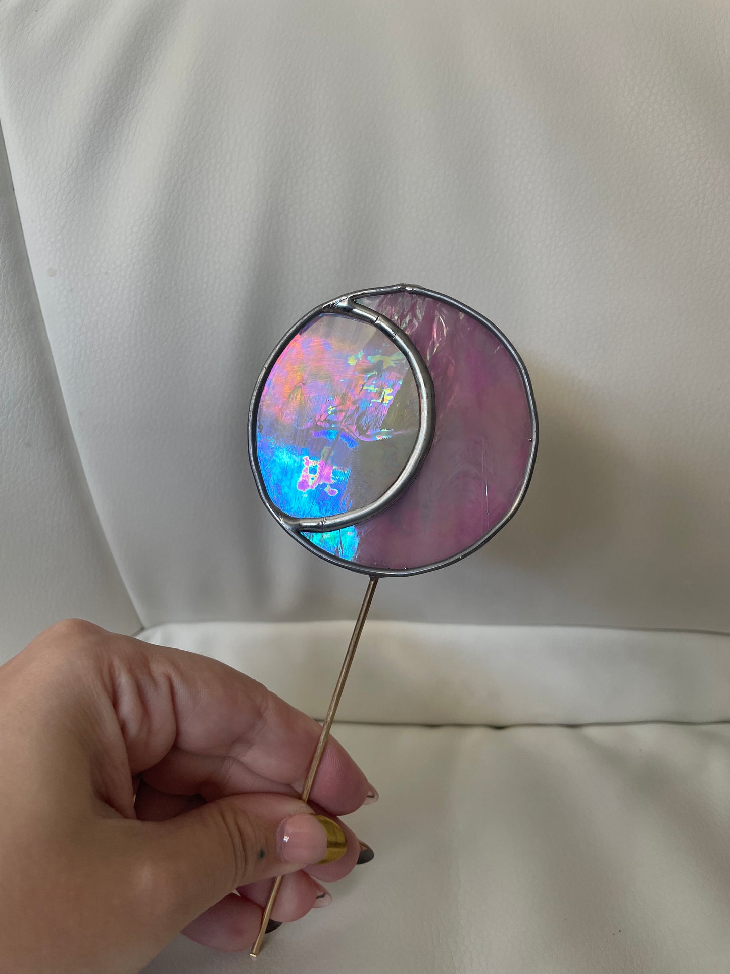 Pink Moon plant stake