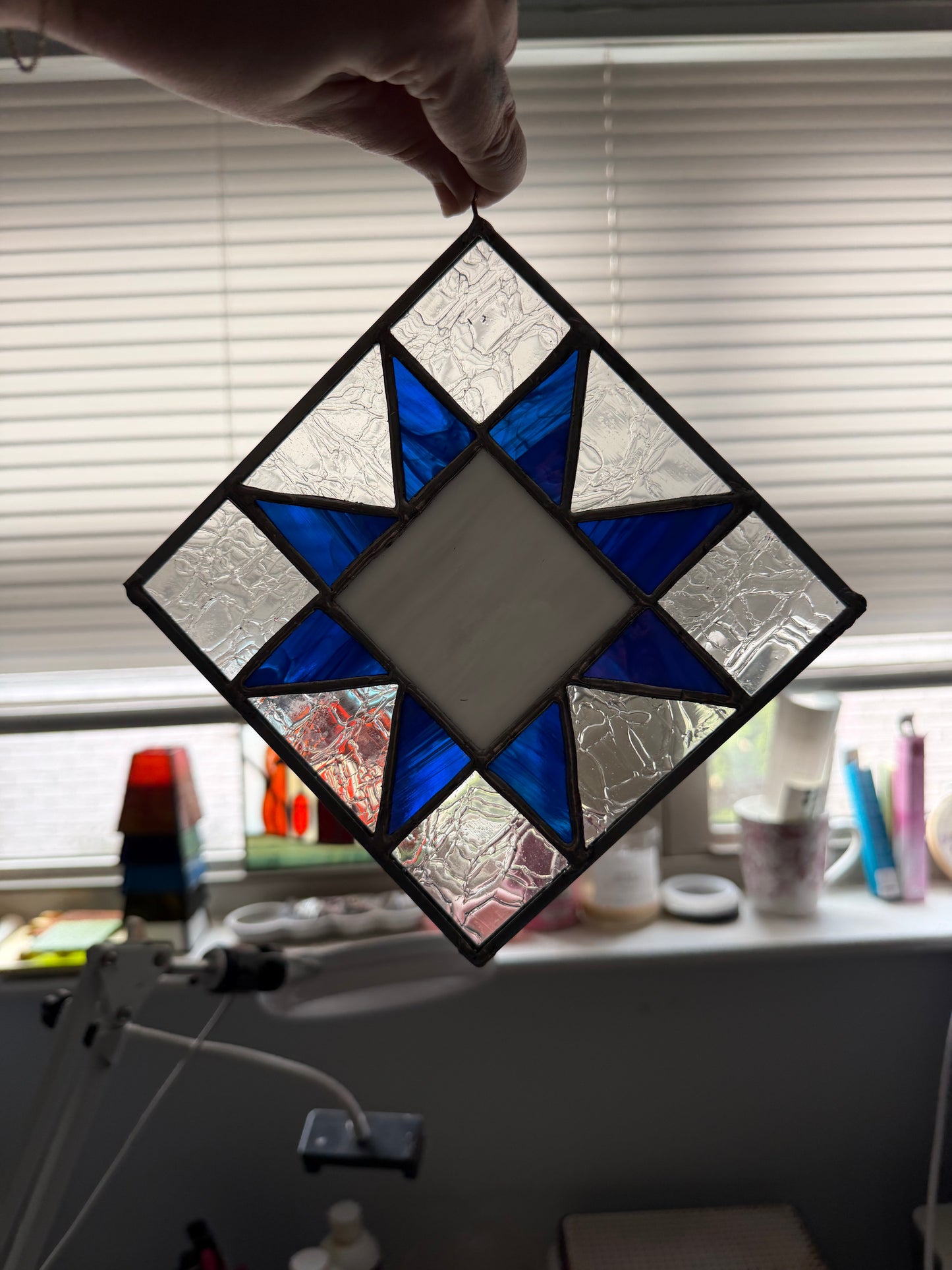 Dark blue quilt square