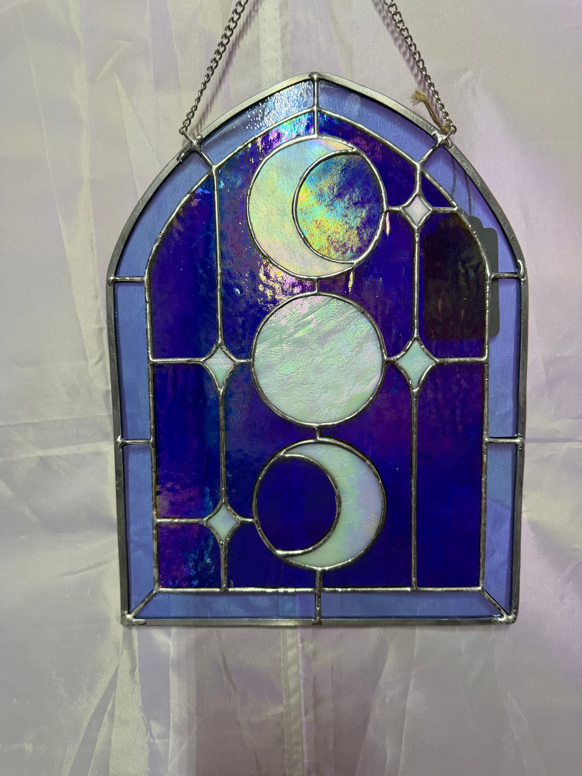 Moon phases panel blue
