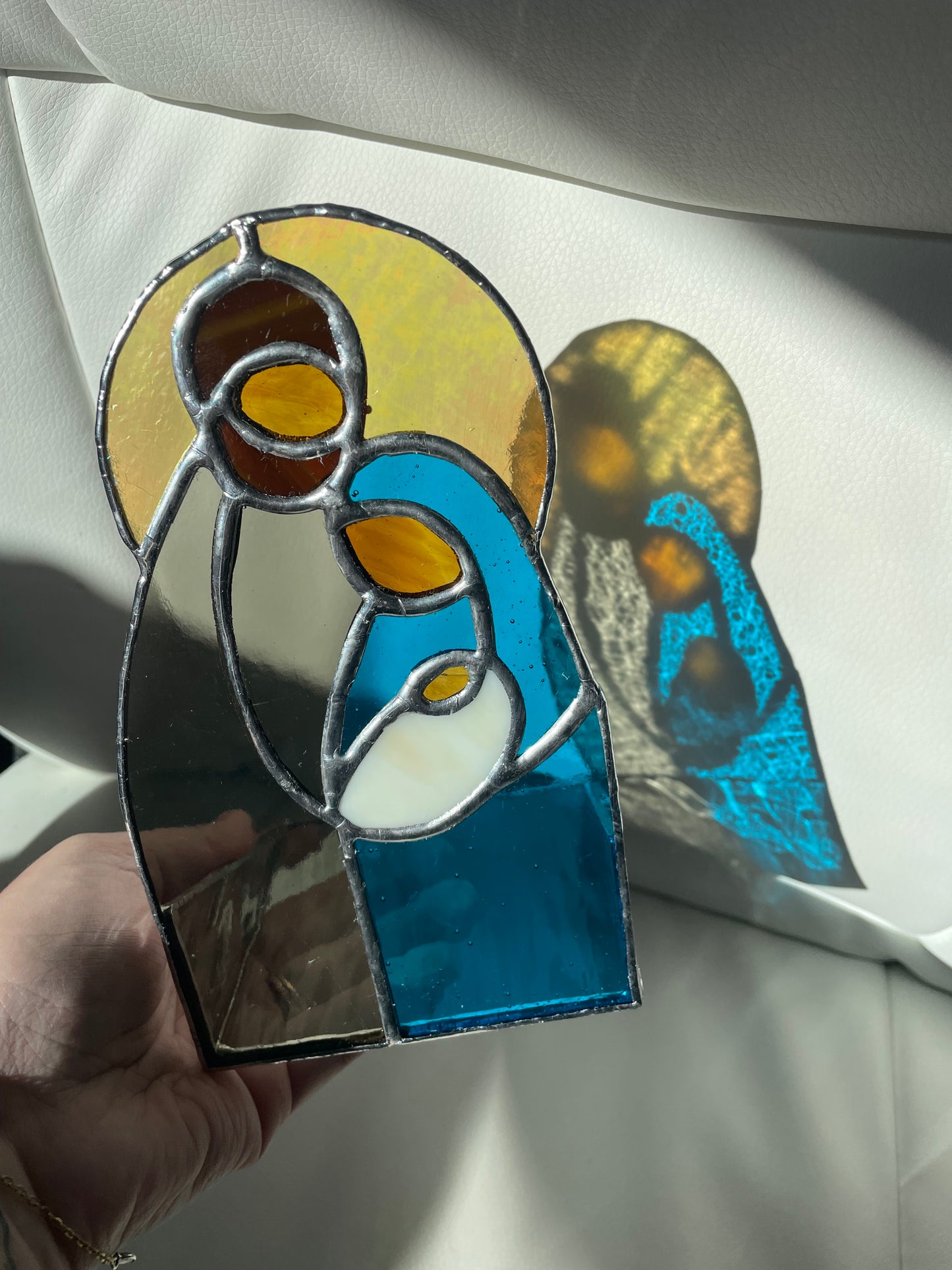 Holy family candle holder