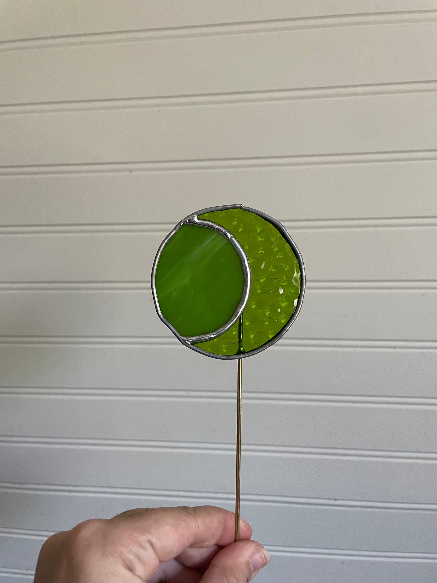 Green moon plant stake