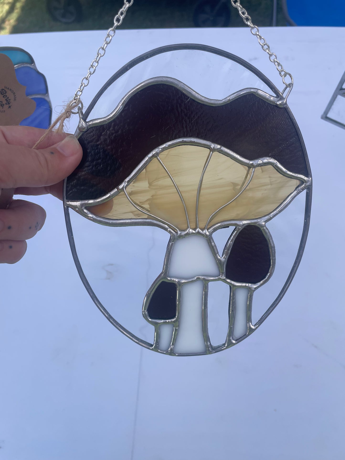Brown and gold mushroom