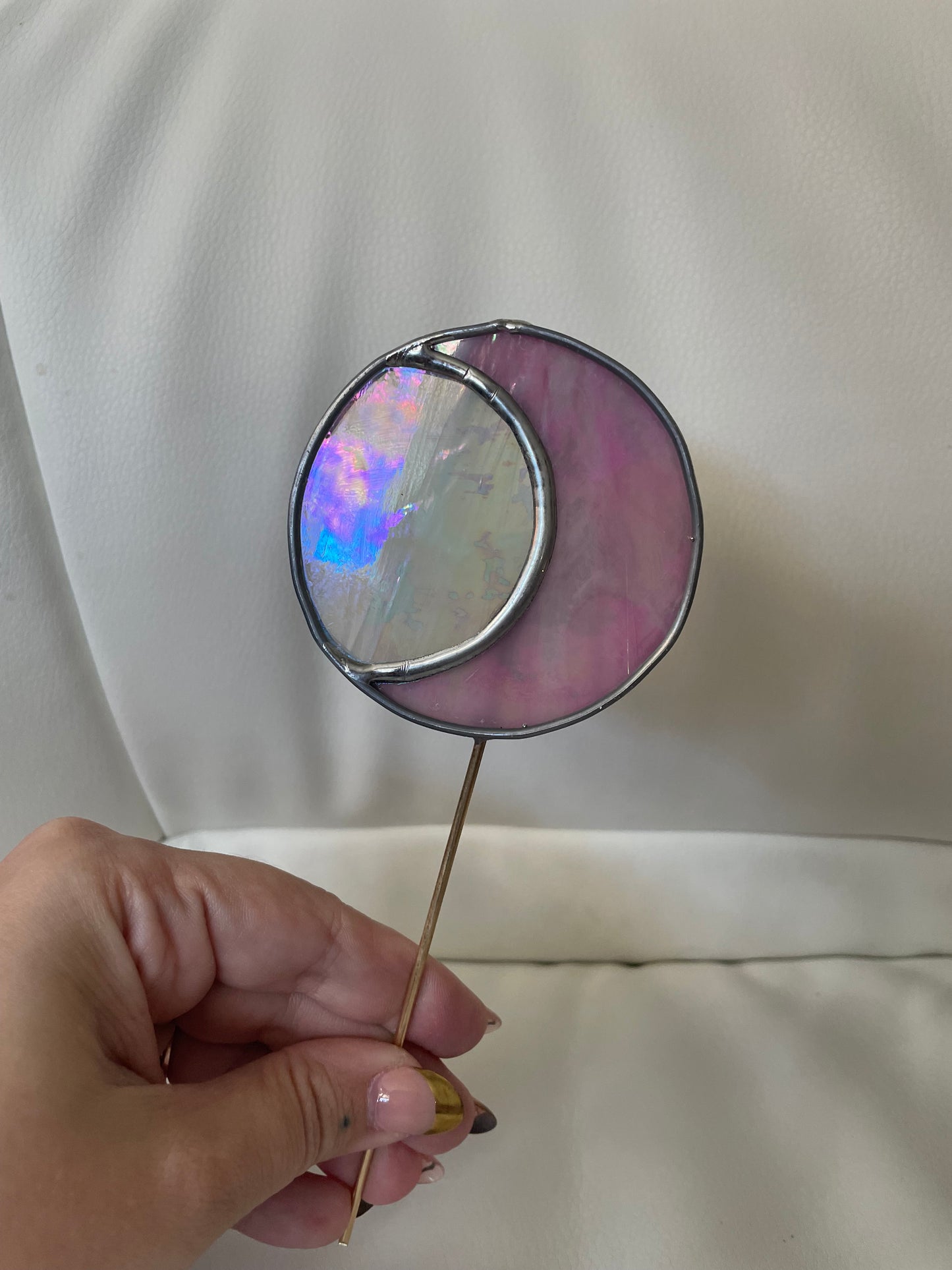 Pink Moon plant stake