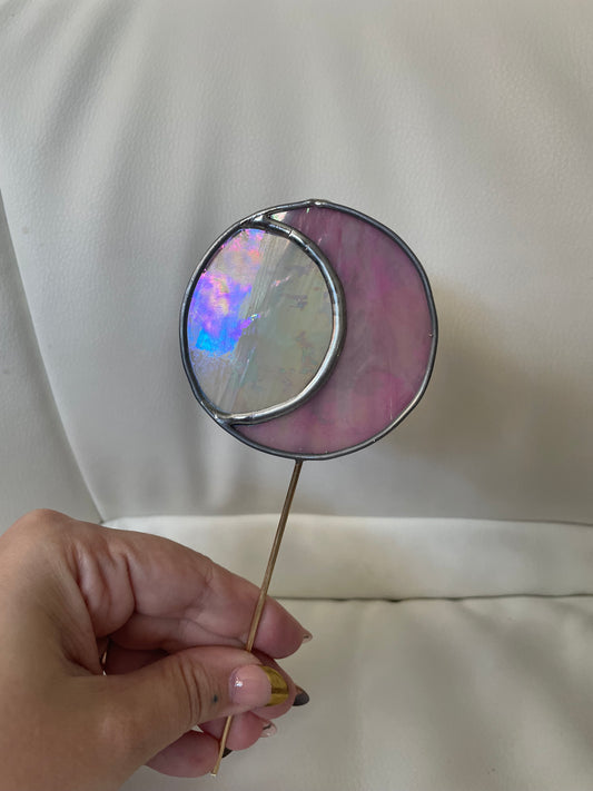 Pink Moon plant stake