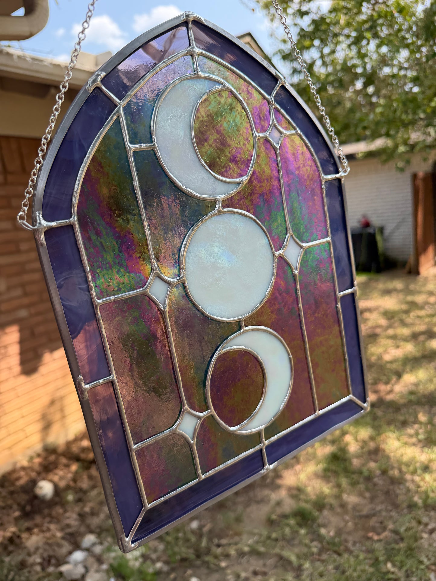 Moon phases in purple