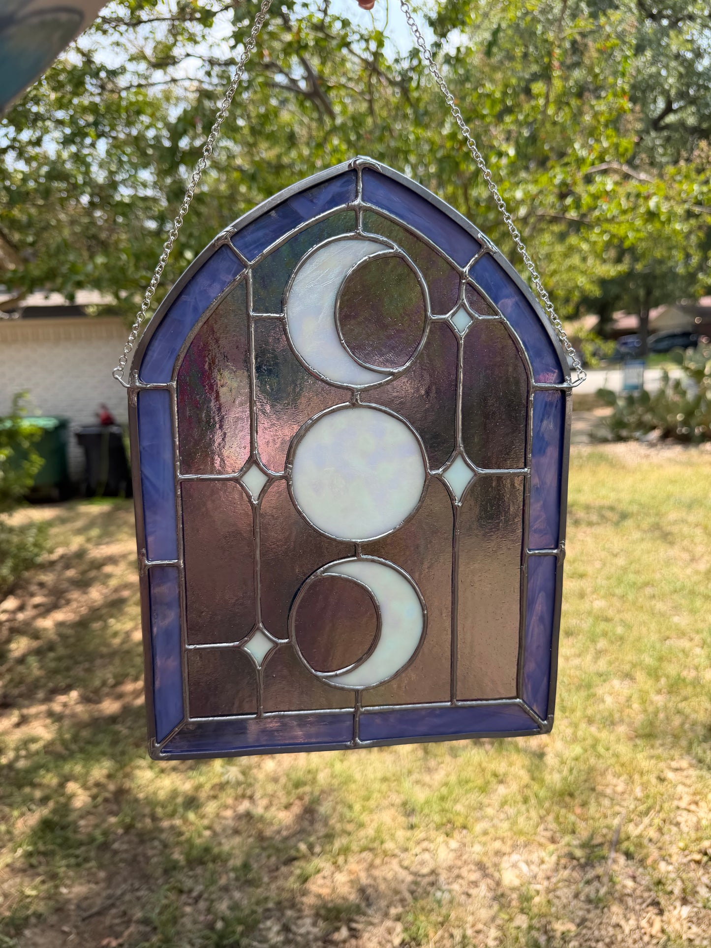 Moon phases in purple