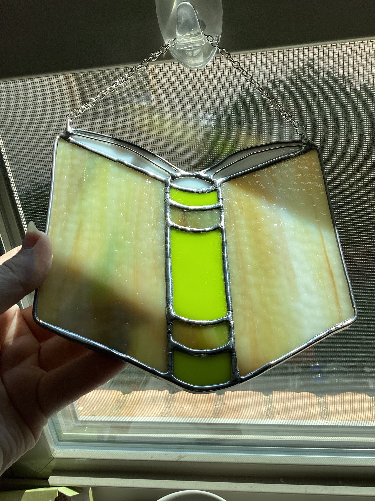 Green and tan book