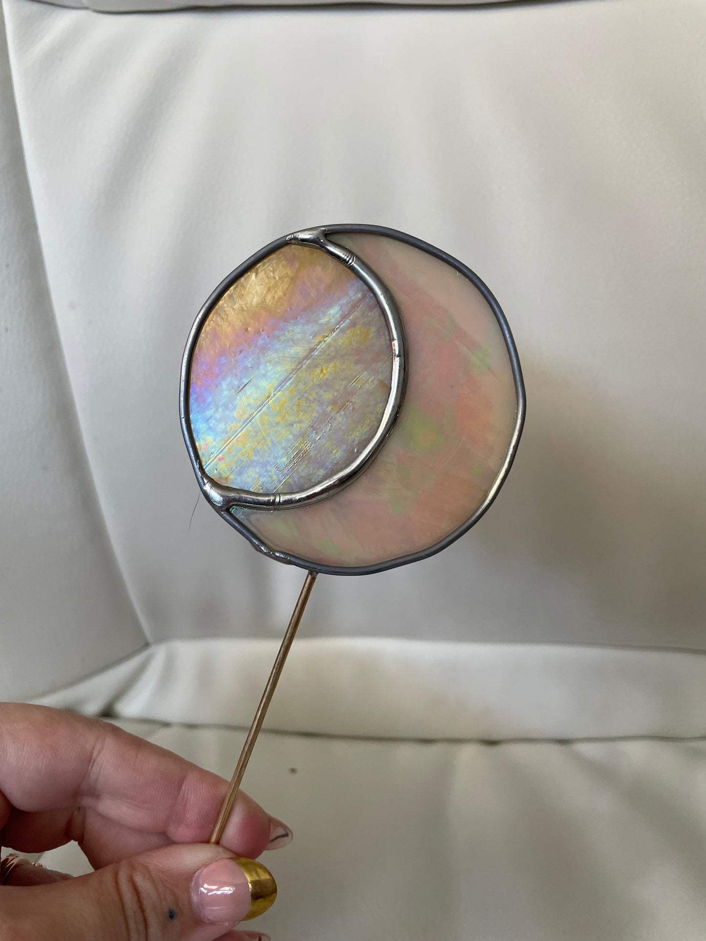 Cream Moon plant stake