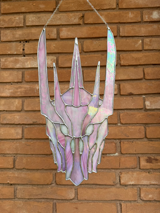 Pink Sauron helmet