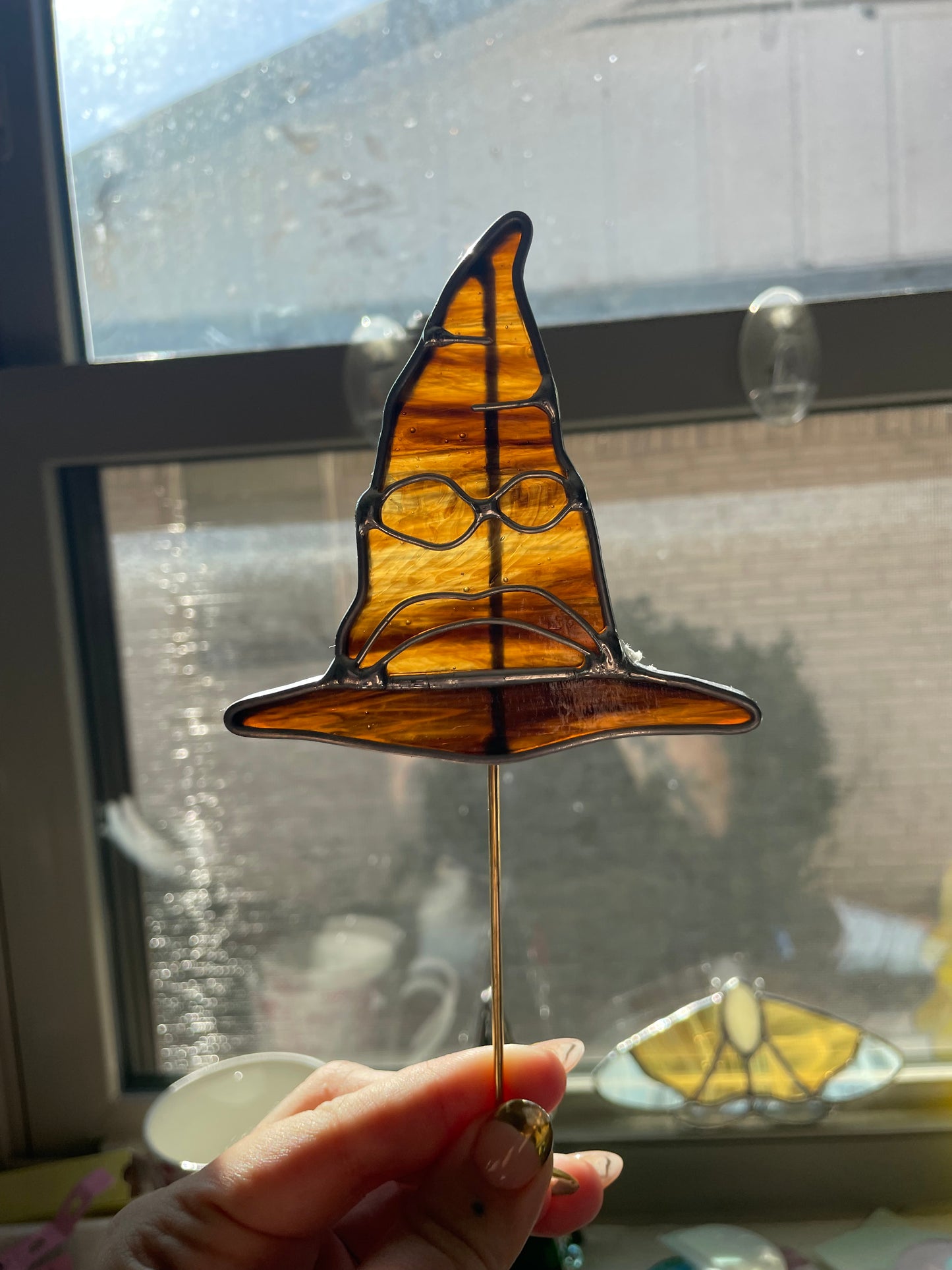 Sorting hat plant stake