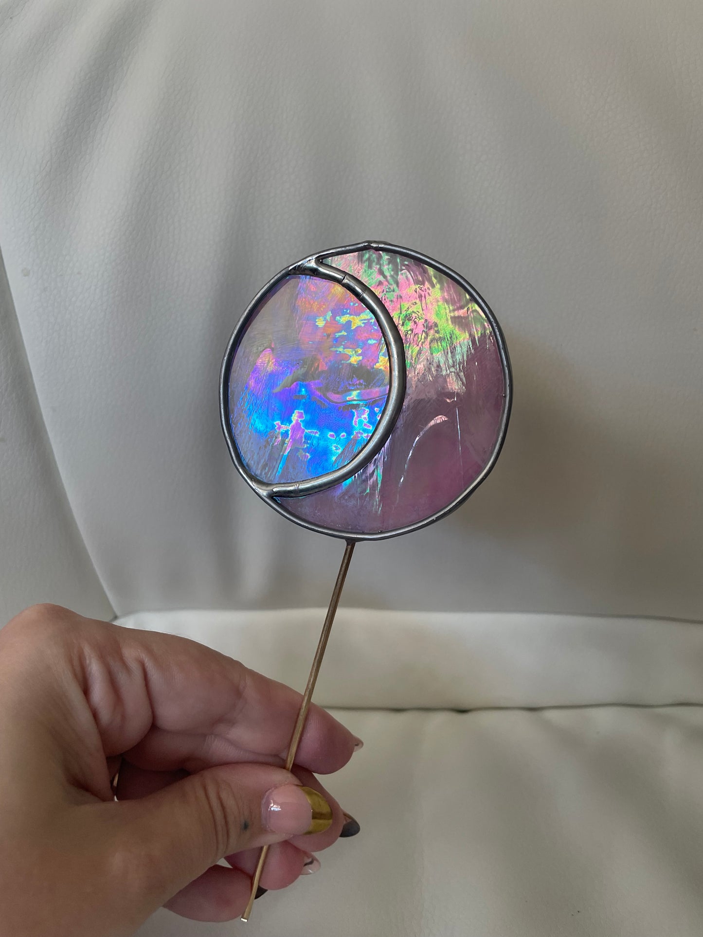 Pink Moon plant stake