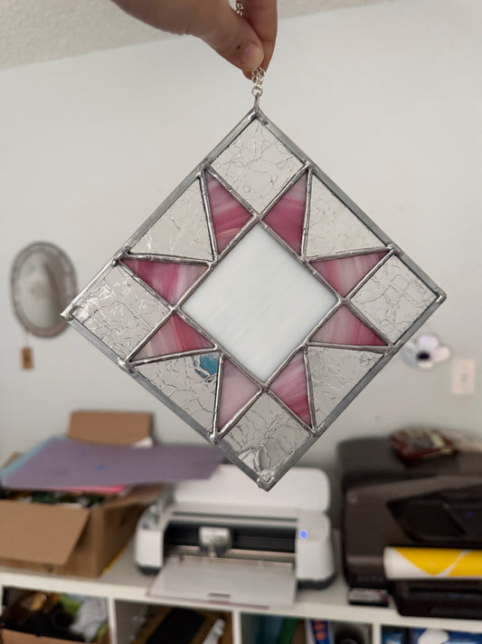 Pink quilt square