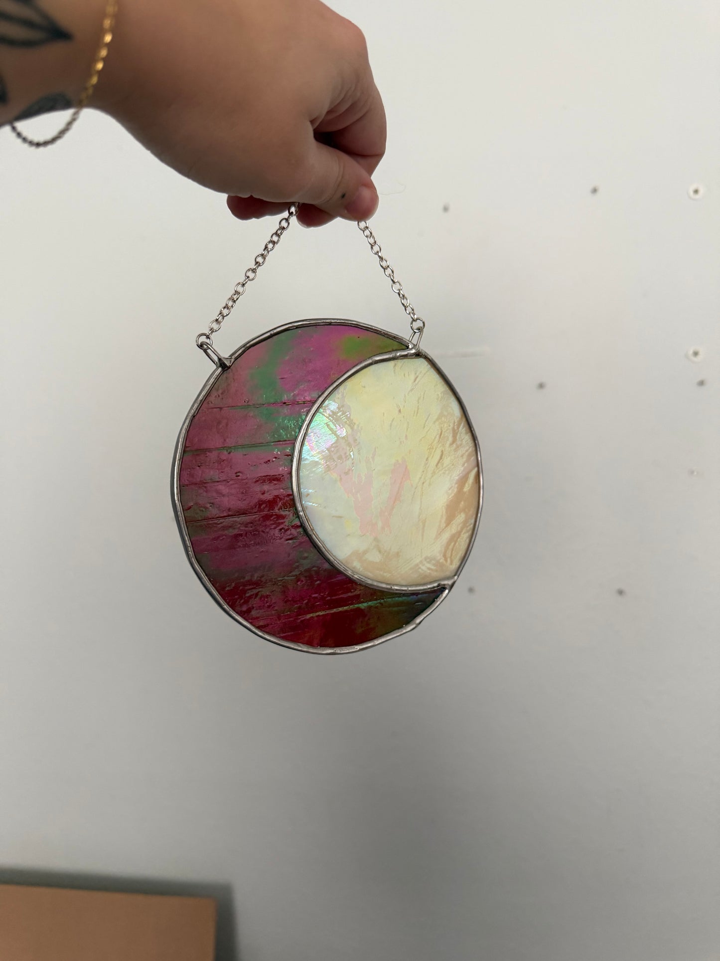 Red moon suncatcher