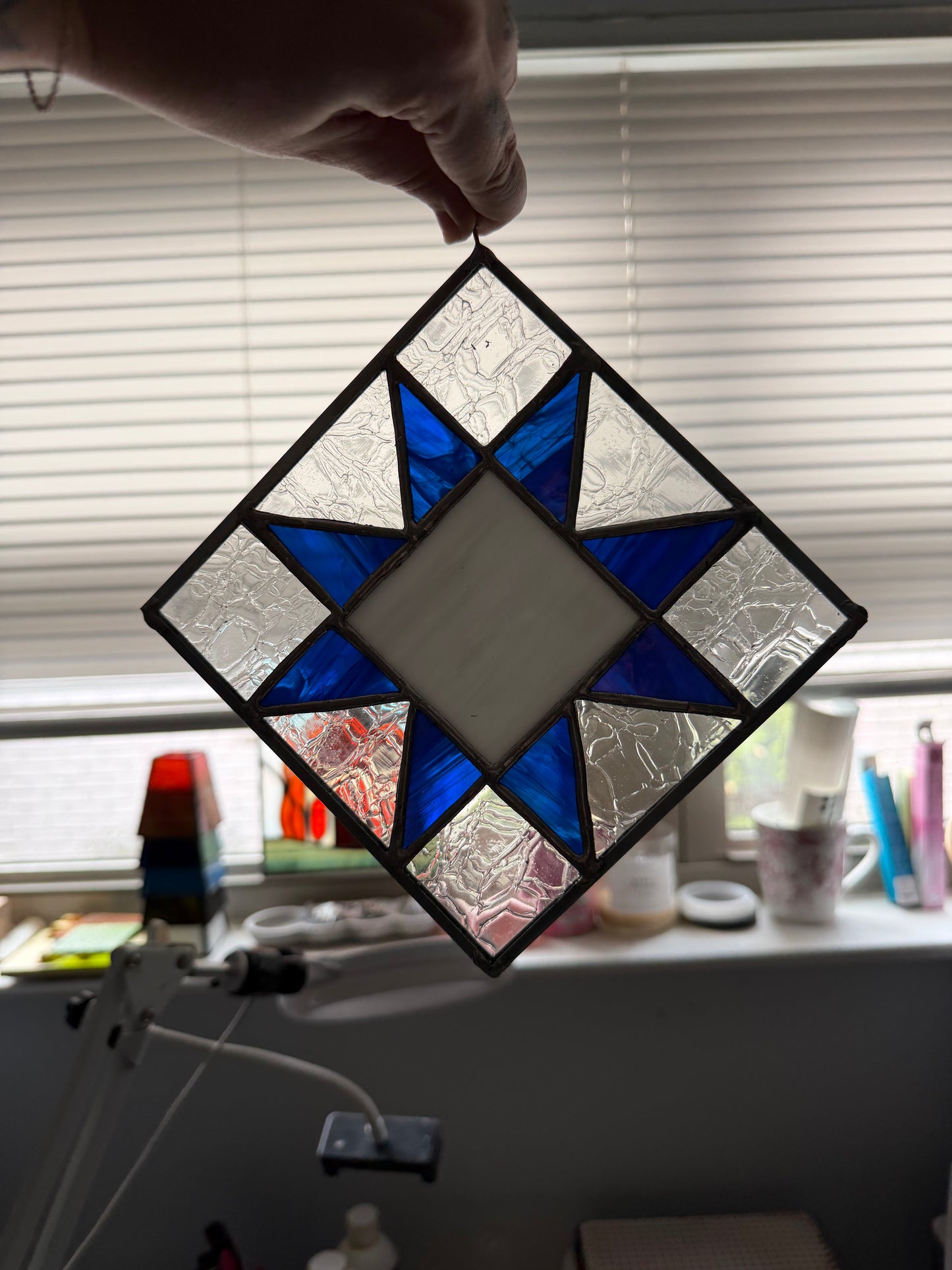 Dark blue quilt square