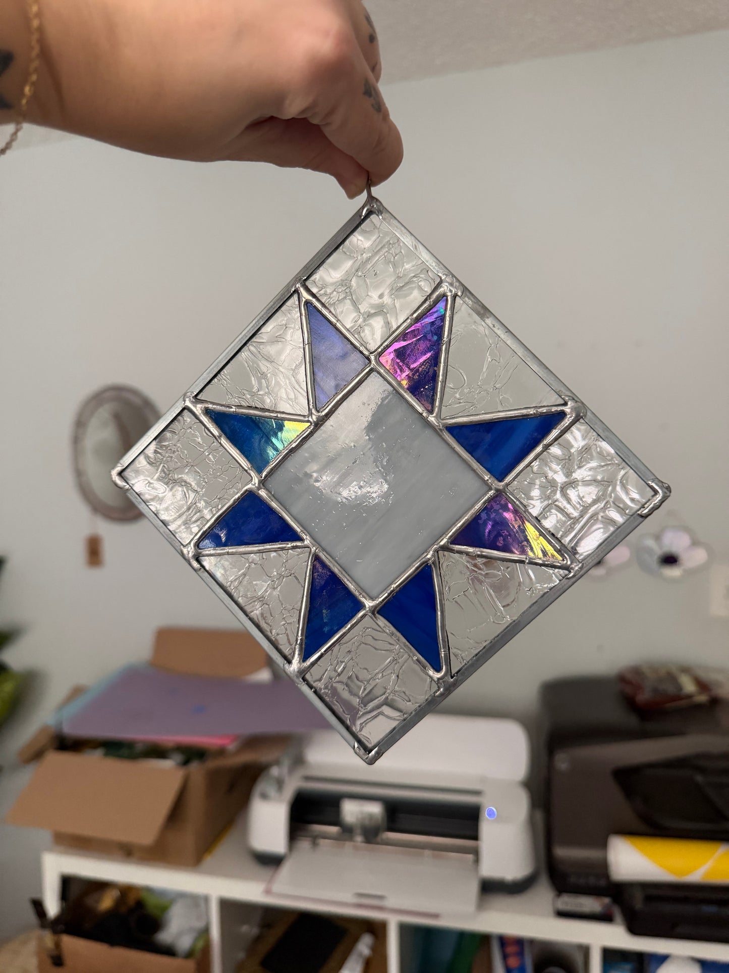 Dark blue quilt square