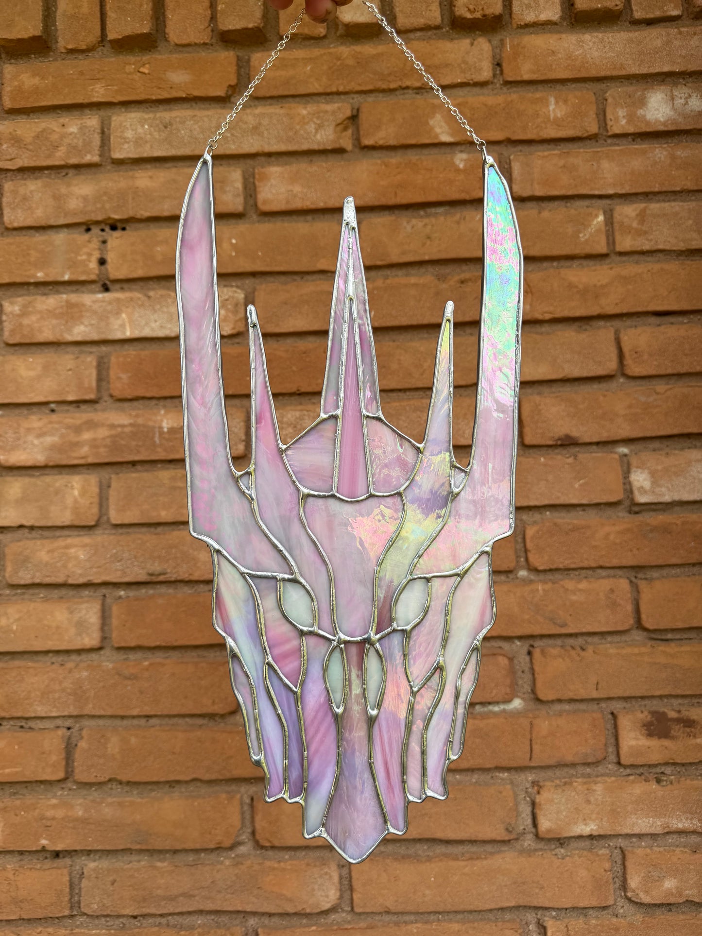 Made to order: Pink Sauron’s helmet