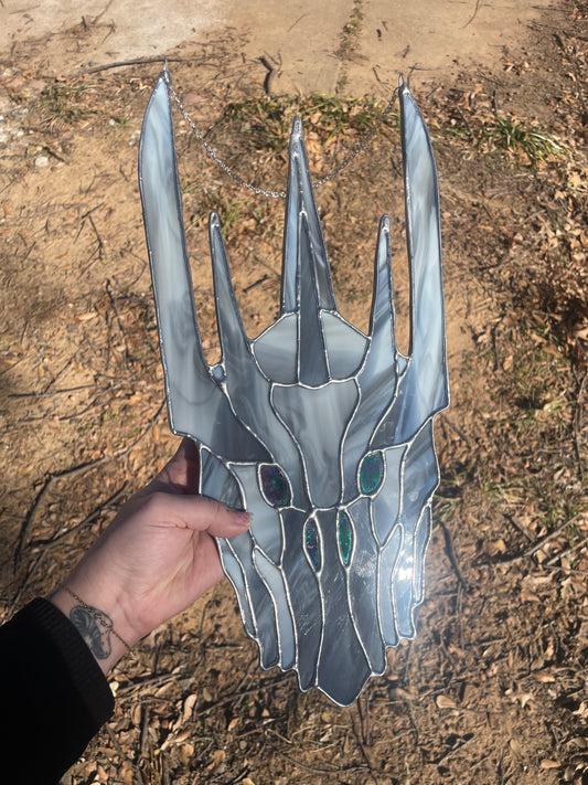 Gray Sauron helmet