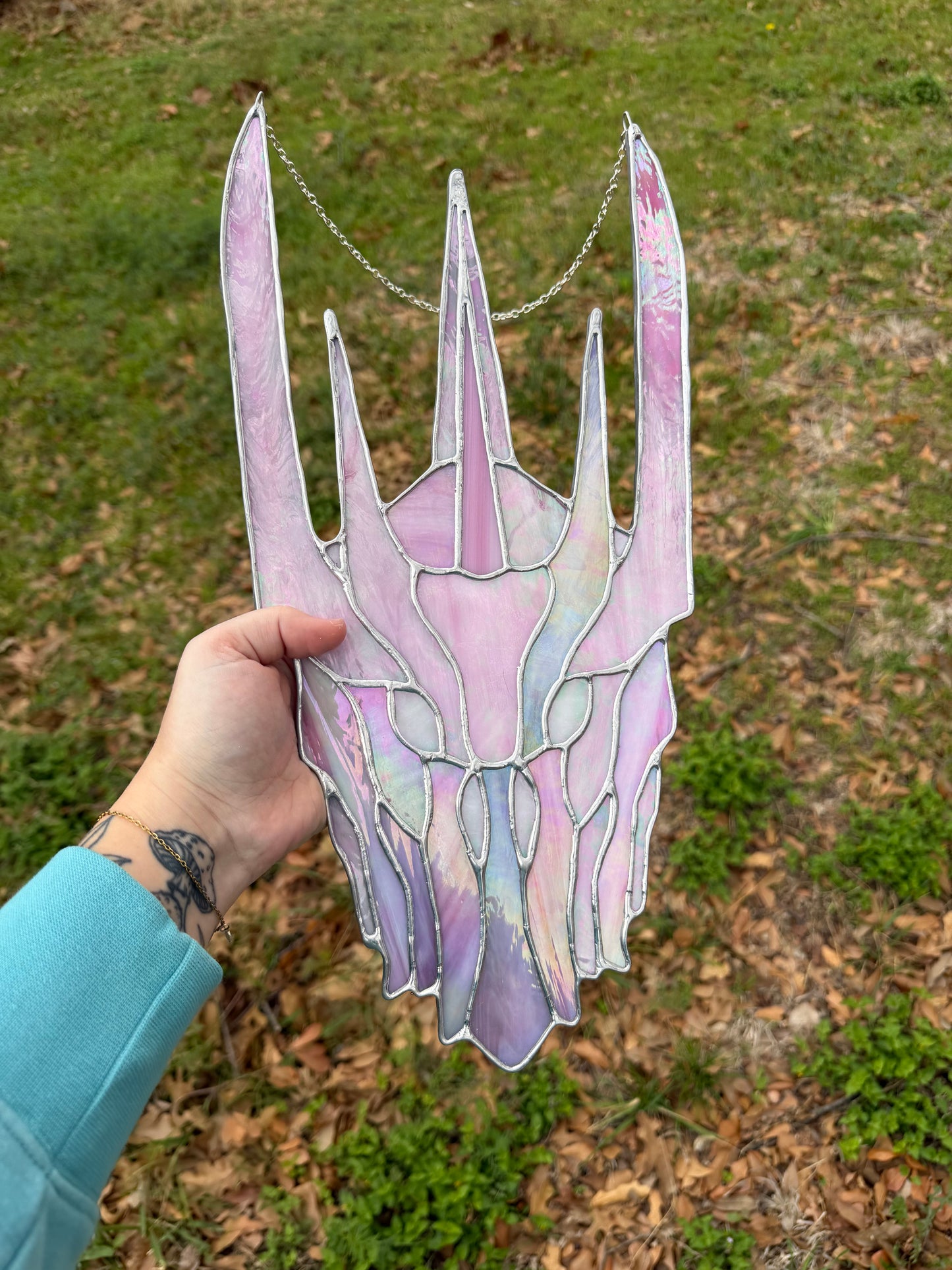 Made to order: Pink Sauron’s helmet
