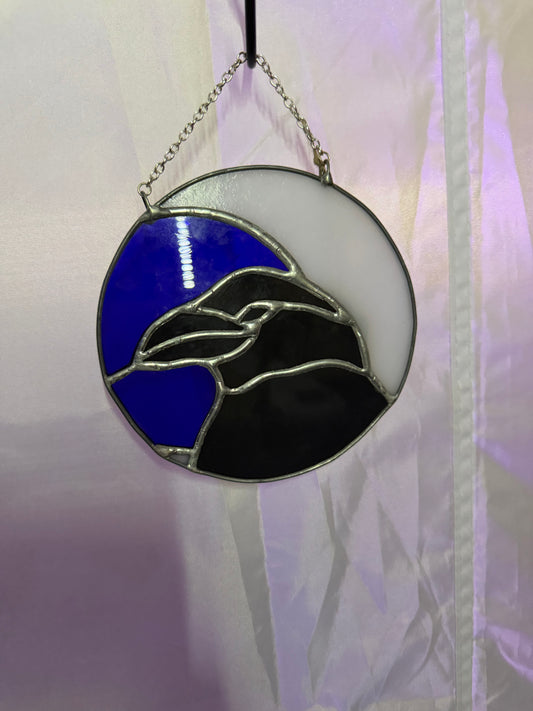 Raven and moon