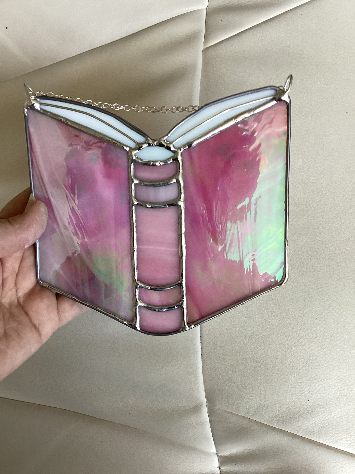 Iridescent pink book