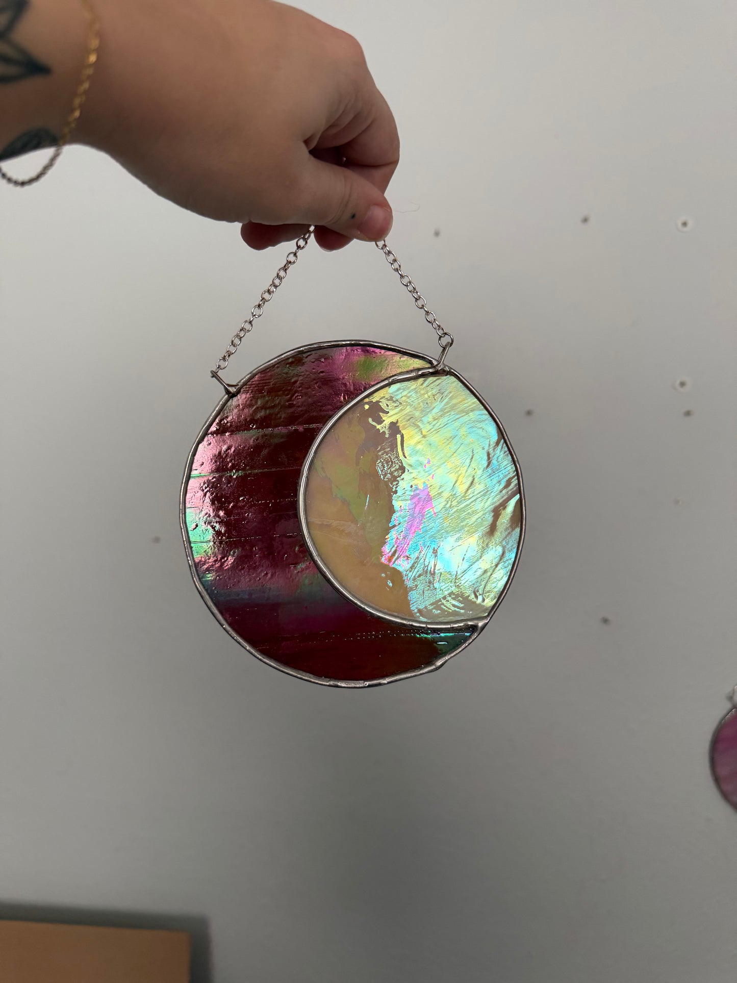 Red moon suncatcher