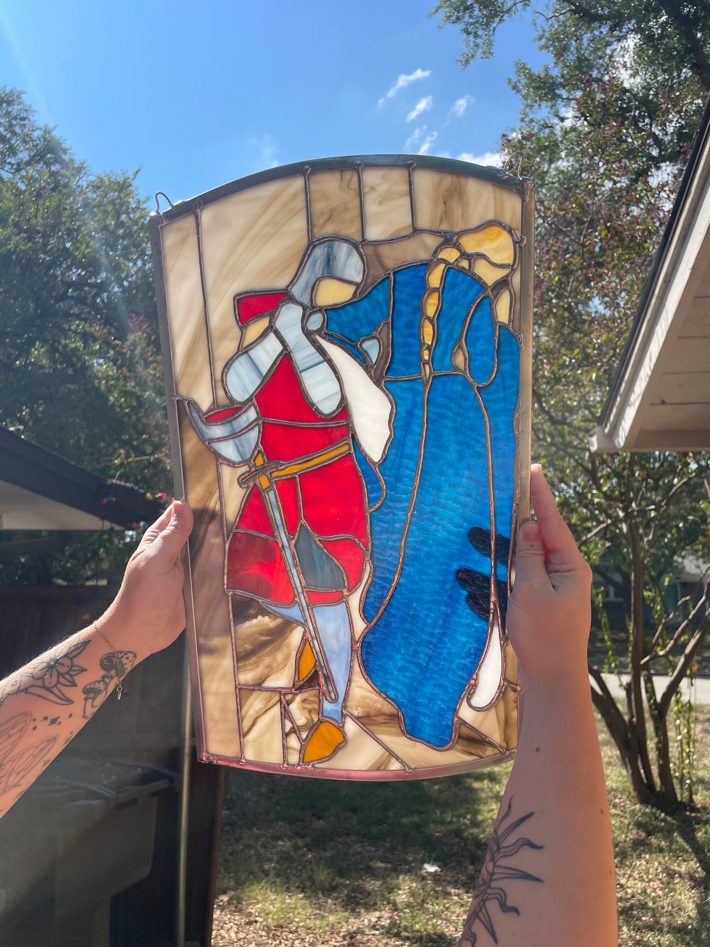 The meeting on the turret stairs