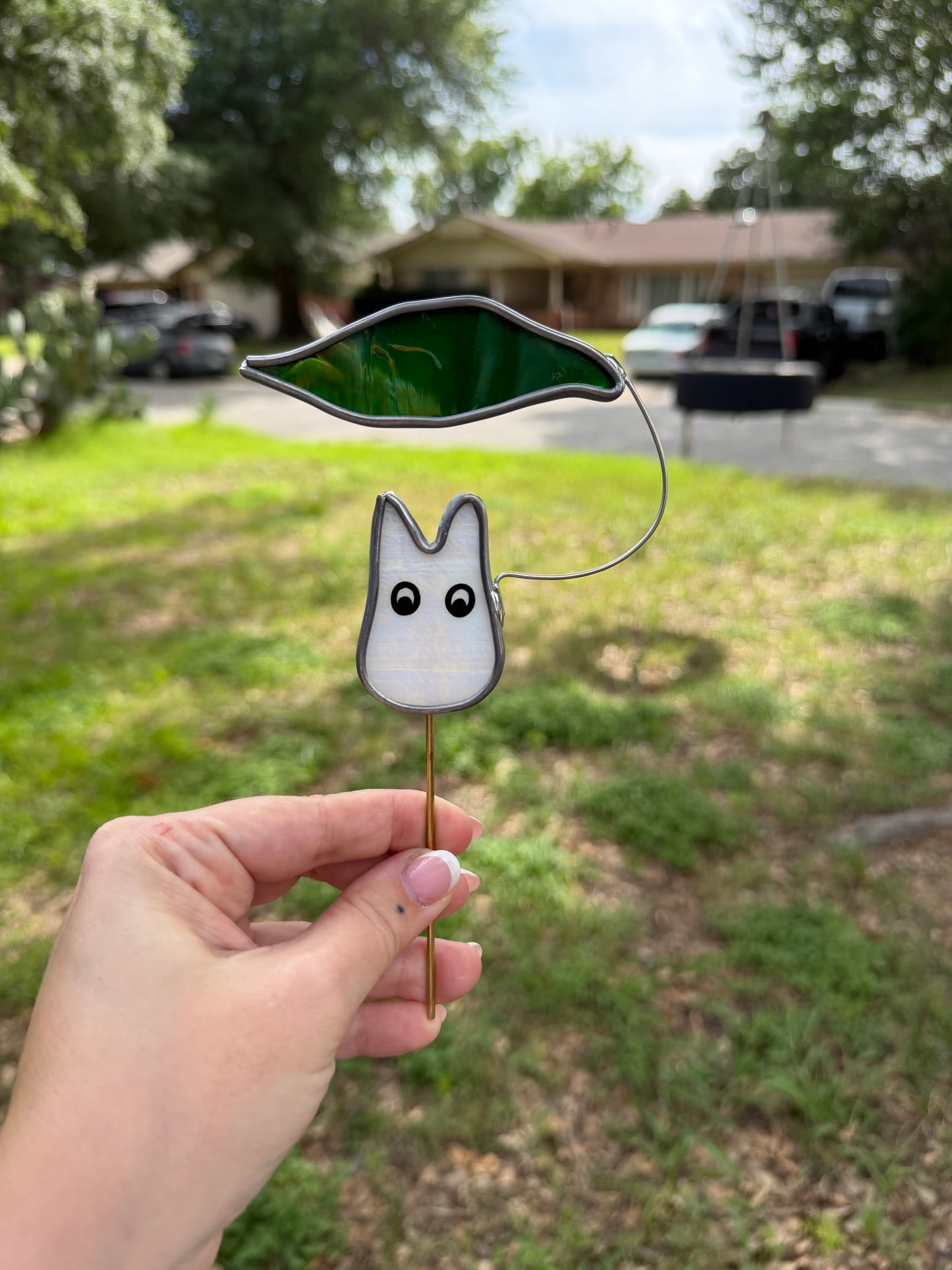Totoro plant stake