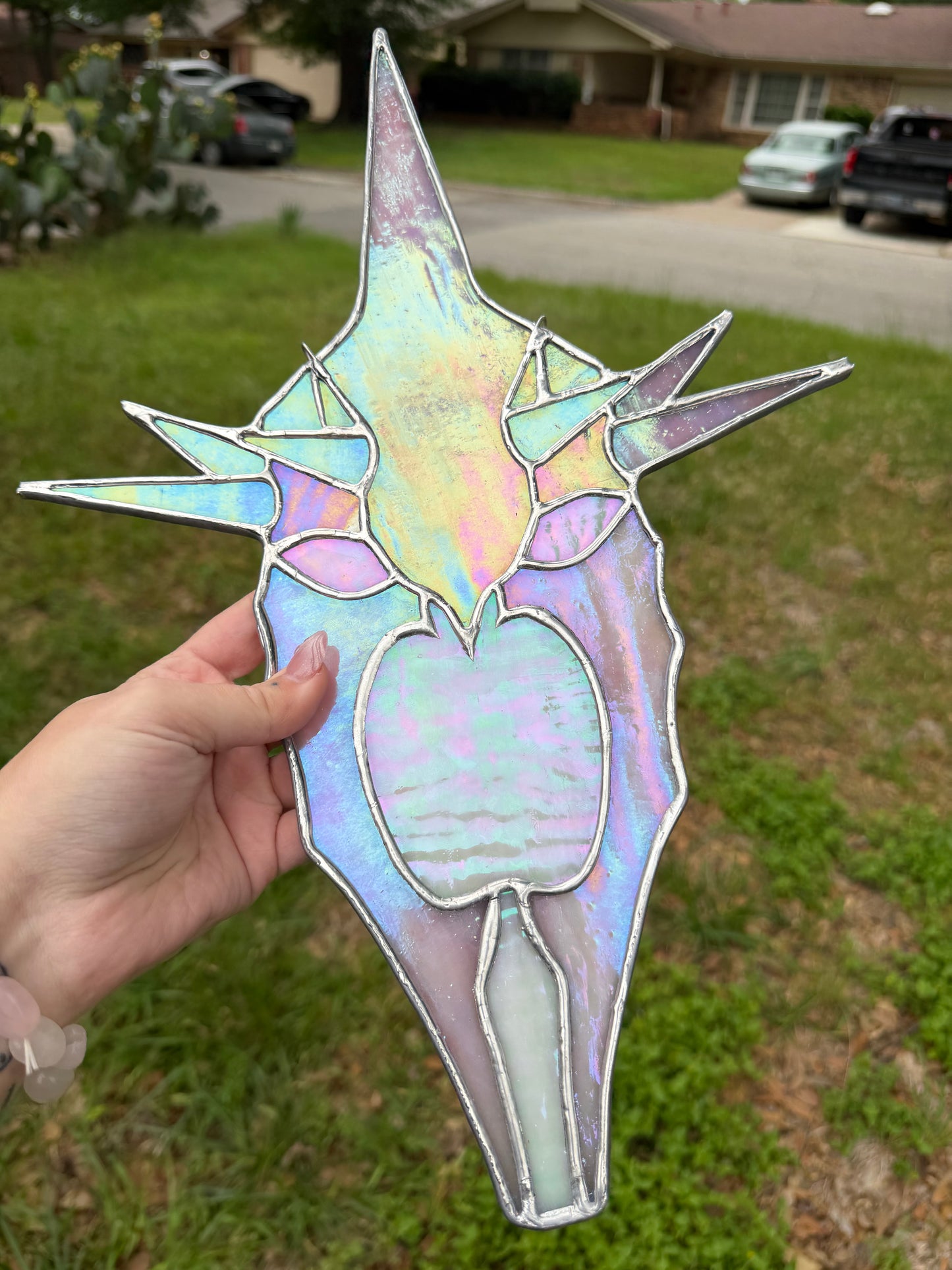 Witch king helmet in pink