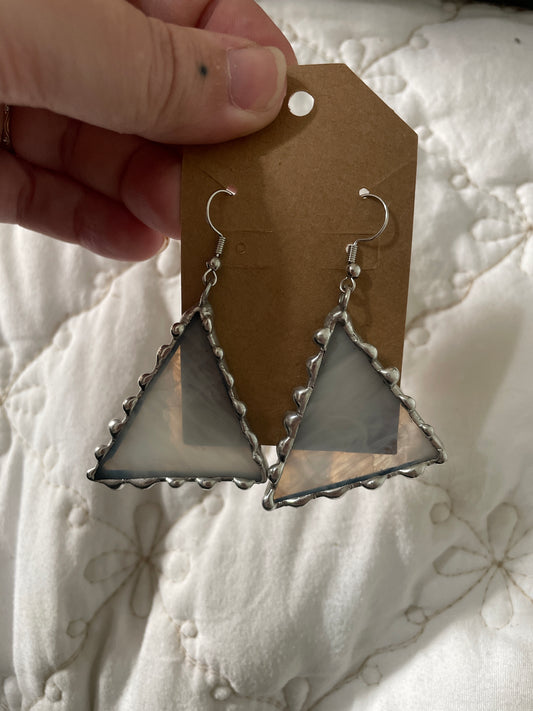 Cloudy triangle earrings