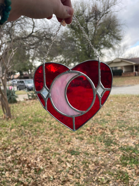 Red moon heart