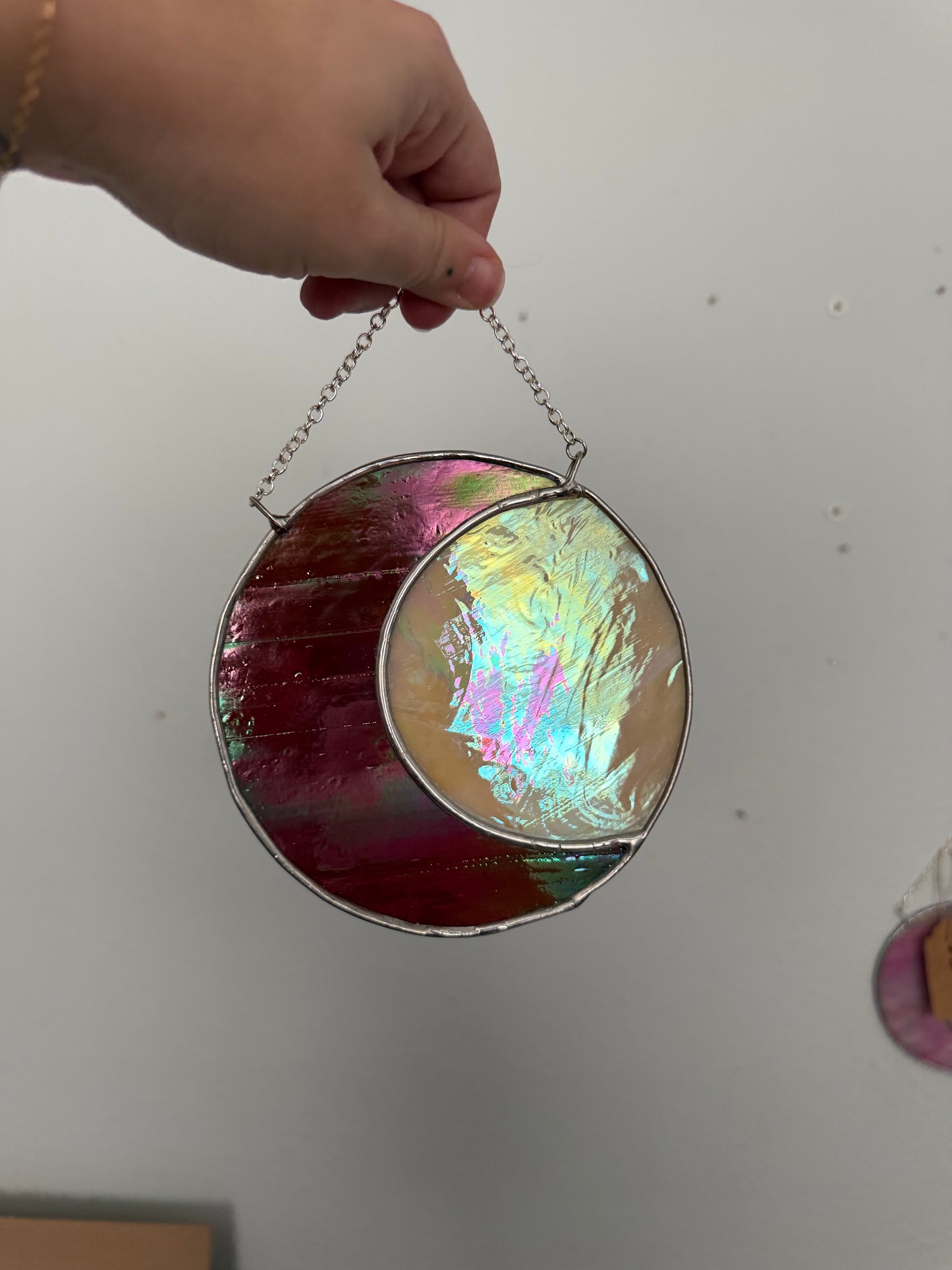 Red moon suncatcher