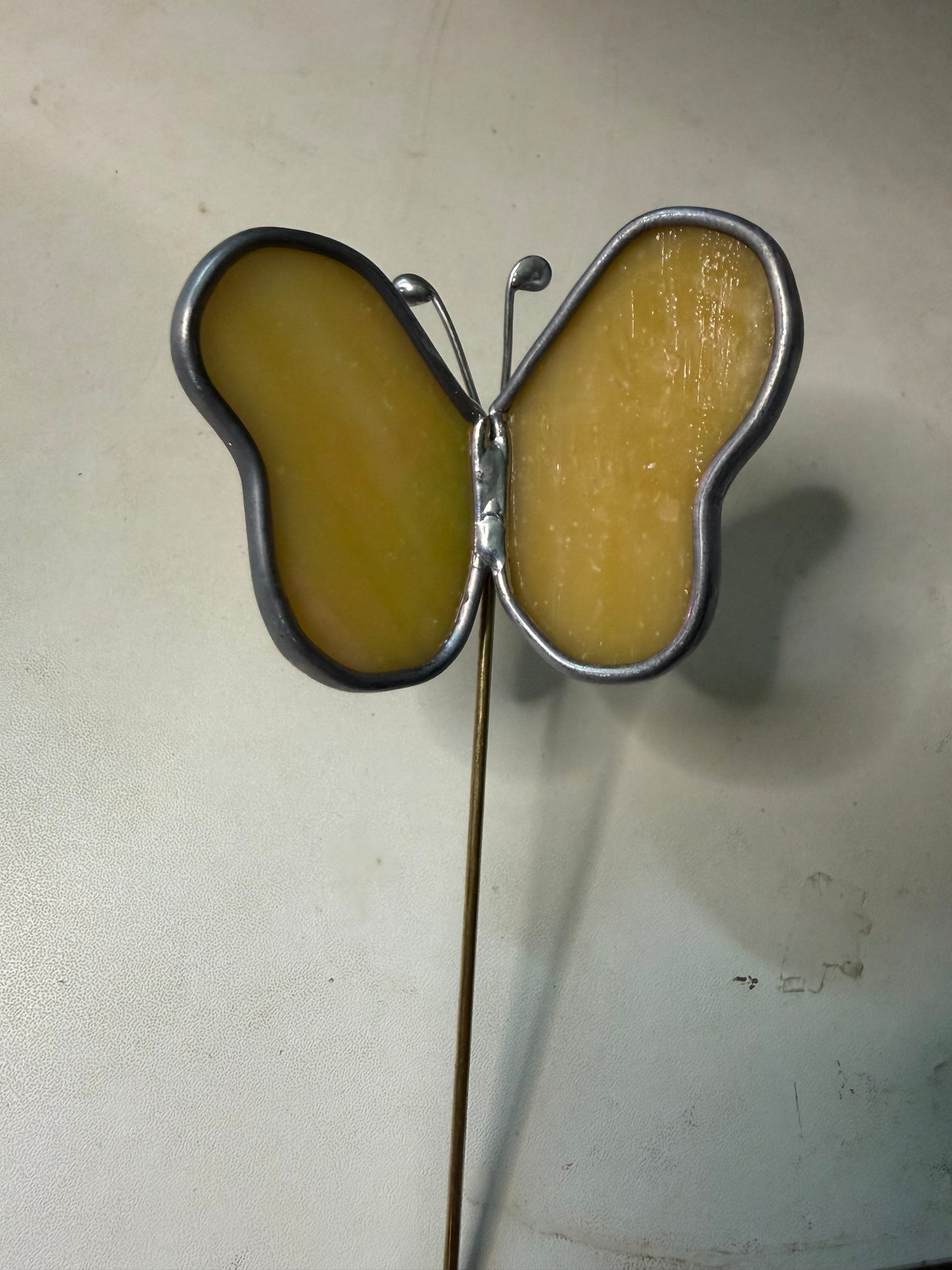 Yellow butterfly plant stake