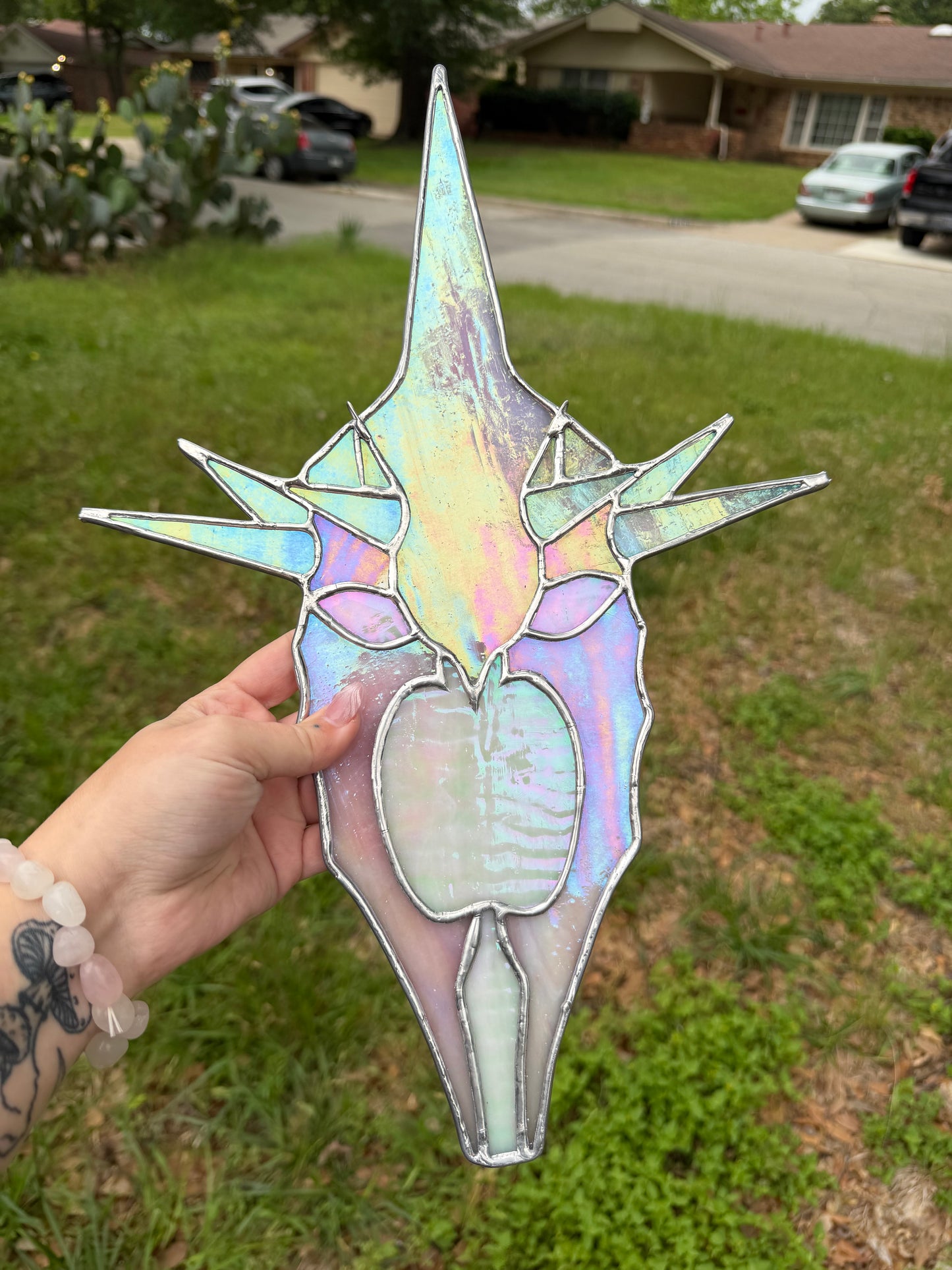 Witch king helmet in pink