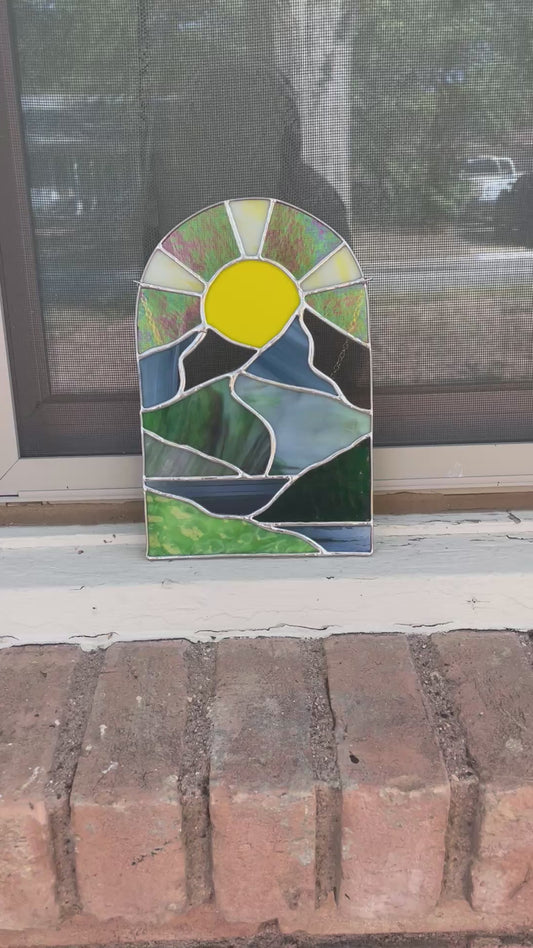 Mountain scene mini panel